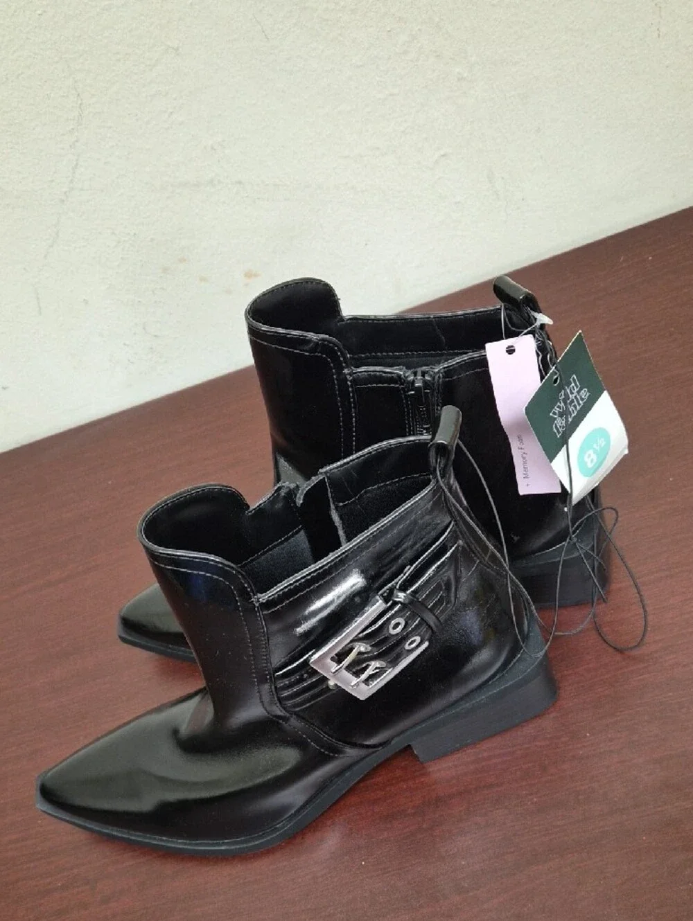 wild fable Black Faux Leather Slip-In Shoe Size 8.5